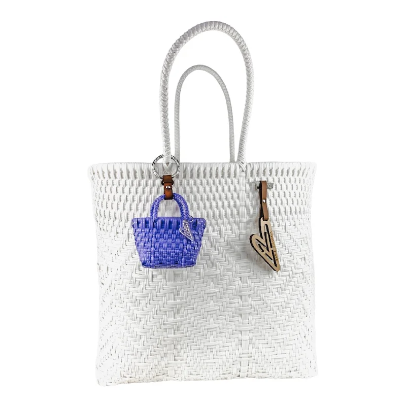 Fashion Forward Maria Victoria | Tiny Tote Bag Charm | Purple Premium Handbags At Exclusive Prices