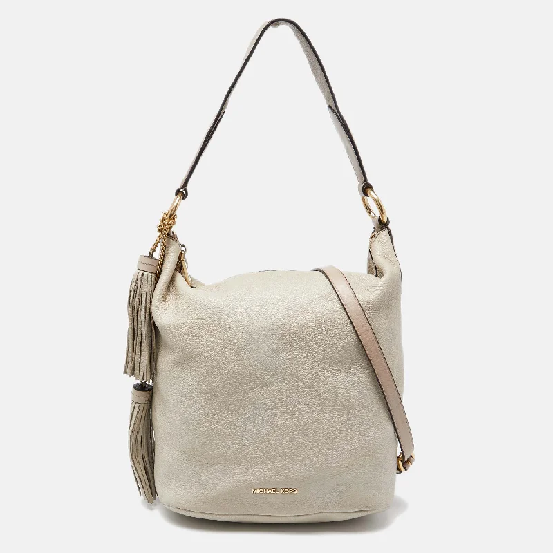 Michael Kors Beige Leather Hobo The Perfect Bag Sale For A Seasonal Refresh