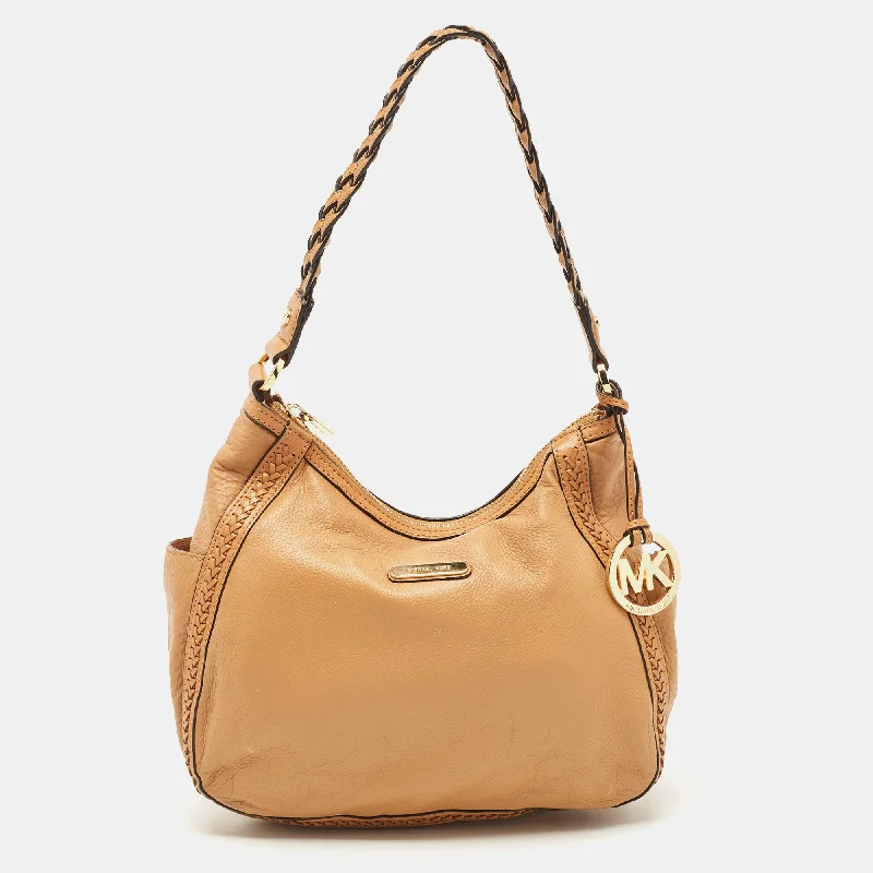 Michael Kors Leather Braided Handle Hobo Fashionable Crossbody Bags At Special Offers Michael Kors Leather Braided Handle Hobo Fashionable Crossbody Bags At Special Offers