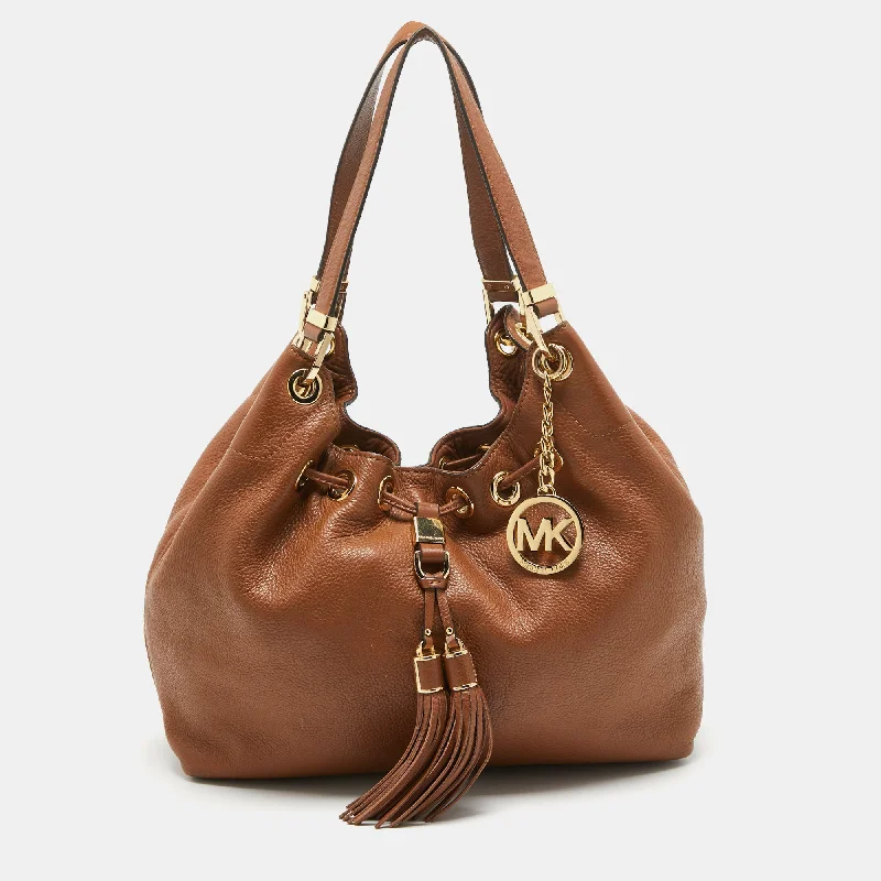 Michael Michael Kors Leather Camden Drawstring Hobo Statement Bags At Unbelievable Discounts – Shop Today