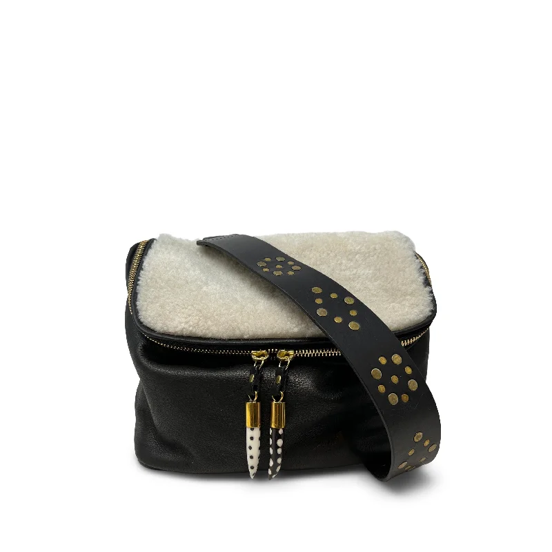 Modish Fashion Discounts Mini Rough Night Crossbody - Natural Shearling & Black Leather Luxury Bags, Budget Prices Modish Fashion Discounts Mini Rough Night Crossbody - Natural Shearling & Black Leather Luxury Bags, Budget Prices