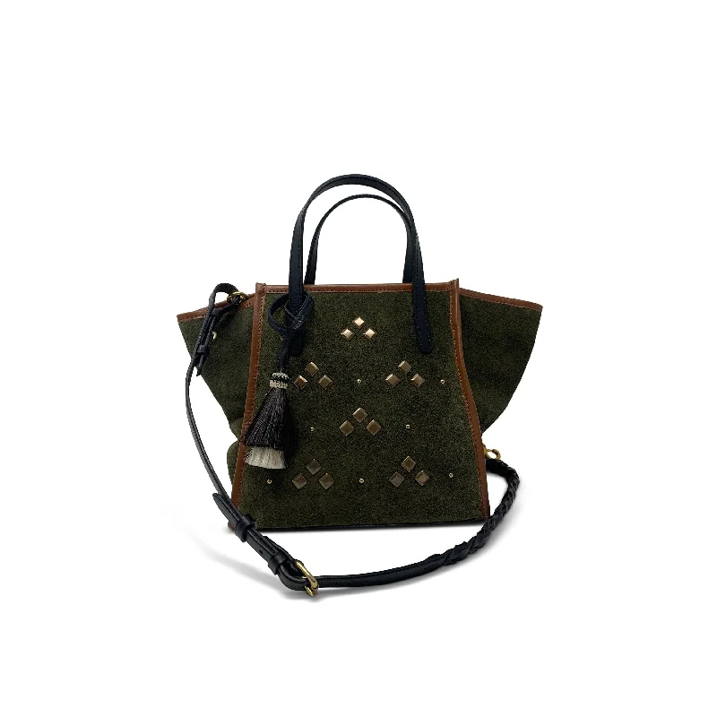 Polished Style Deals OLIVE SUEDE MINI TOTE Statement Bags With Exclusive Savings