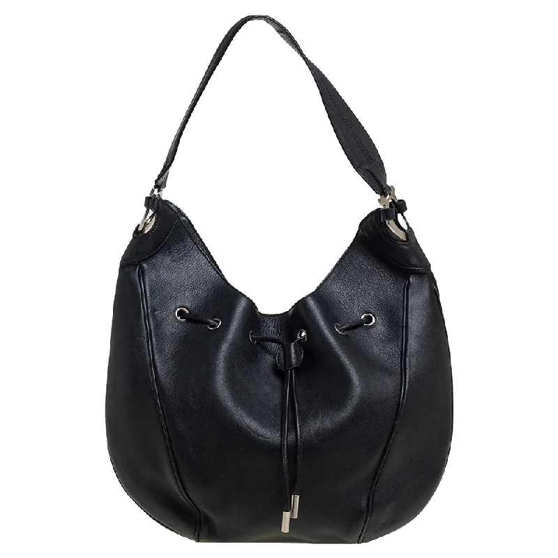 Salvatore Ferragamo  Leather Drawstring Hobo Designer Bags At Low Prices