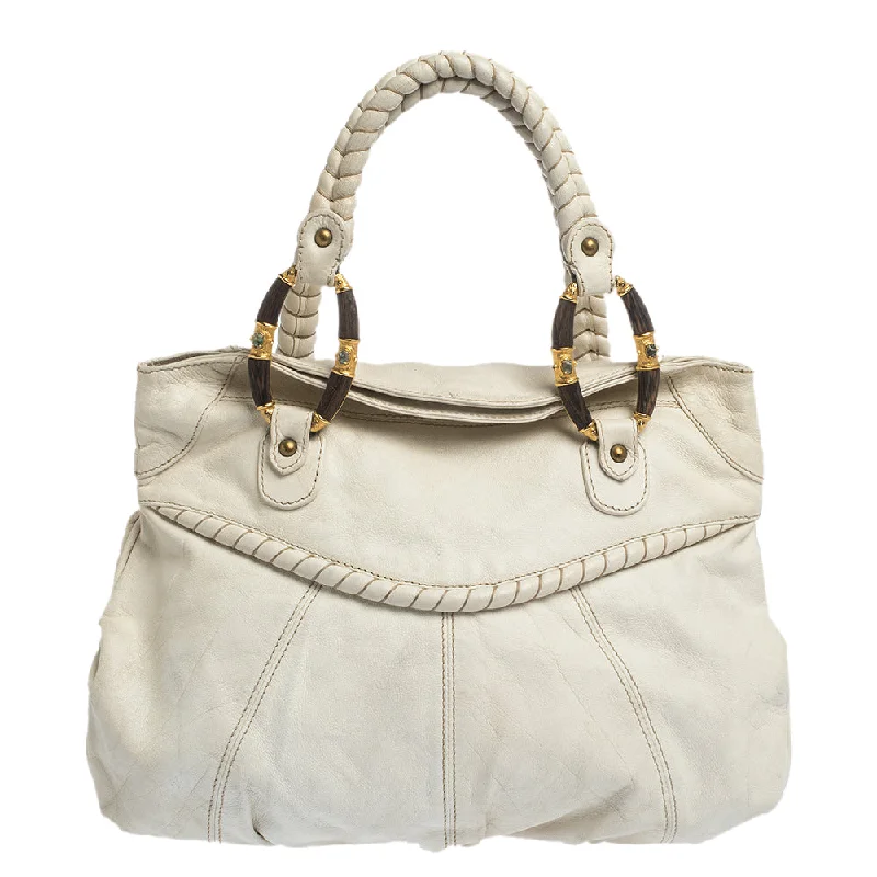ValentinoLeather Braided Handle Hobo Elegant Purses At Clearance Prices