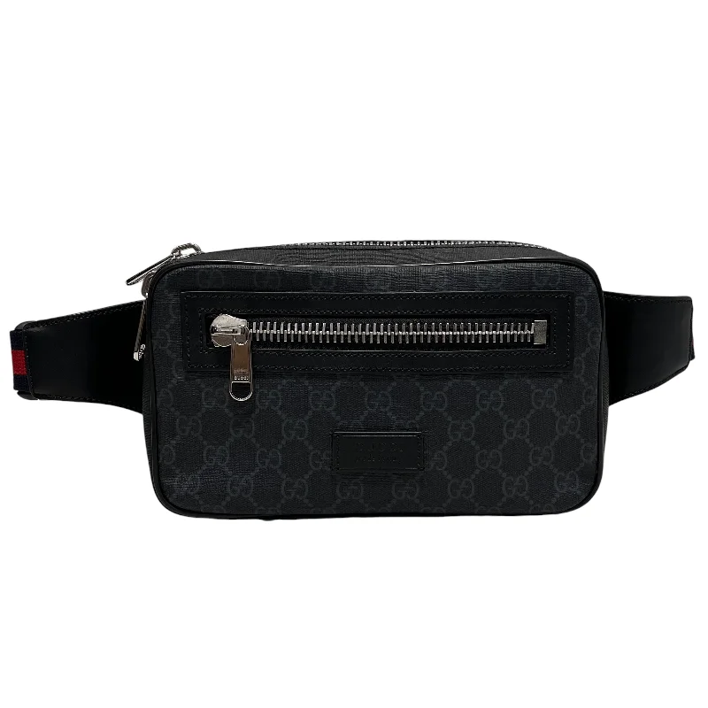 GUCCI/Fanny Pack/Monogram/Leather/BLK/Gucci GG supreme canvas Premium Handbags At Exclusive Prices GUCCI/Fanny Pack/Monogram/Leather/BLK/Gucci GG supreme canvas Premium Handbags At Exclusive Prices