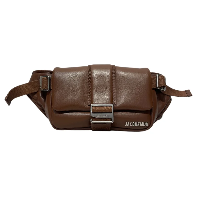 JACQUEMUS/Fanny Pack/Leather/BRW/LA BANANE BAMBIMOU Elegant Bags With Limited Stock Available