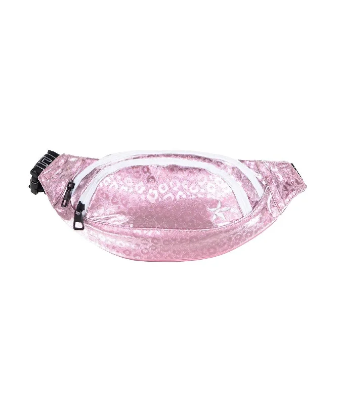 Leopard in Pink Adult Rebel Fanny Pack with White Zipper Stylish Handbags At Unbeatable Discounts Leopard in Pink Adult Rebel Fanny Pack with White Zipper Stylish Handbags At Unbeatable Discounts