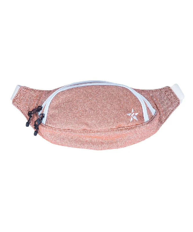 Rose Gold Adult Rebel Fanny Pack with White Zipper Premium Bags, Special Prices