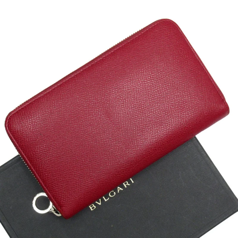 Bulgari Zip Wallet  Leather Wallet  (Pre-Owned) Elegant Bags, Limited Stock Available