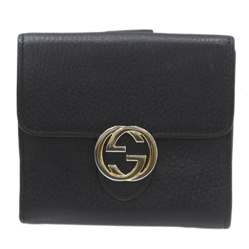 Gucci Interlocking G  Leather Wallet  (Pre-Owned) Elegant Purses, Shop & Save