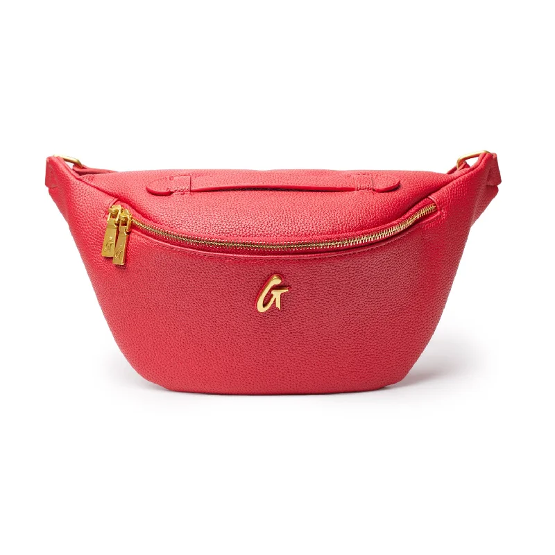 PEBBLE FANNY PACK RED Chic Handbags At Special Promotional Prices