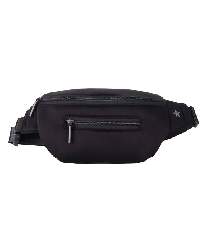 Neoprene in Black Adult Rebel Fanny Pack with Black Zipper Classic Totes At Unbeatable Deals Neoprene in Black Adult Rebel Fanny Pack with Black Zipper Classic Totes At Unbeatable Deals