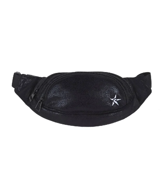 Faux Suede in Black Youth Rebel Fanny Pack with Black Zipper Timeless Bags, Flash Sale Faux Suede in Black Youth Rebel Fanny Pack with Black Zipper Timeless Bags, Flash Sale