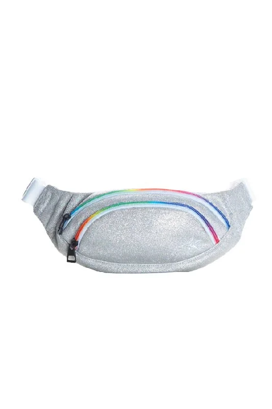 Opalescent Youth Rebel Fanny Pack with Rainbow Zipper Trendy Totes, Shop & Save