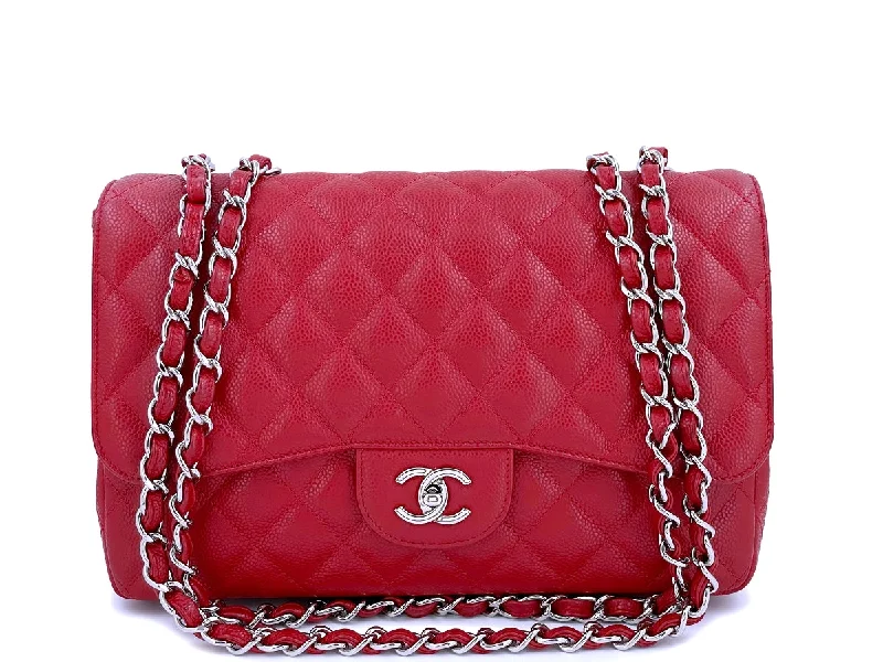10C Chanel Red Caviar Jumbo Classic Flap Bag SHW Carry Elegance For Less – Best Bag Deals Here 10C Chanel Red Caviar Jumbo Classic Flap Bag SHW Carry Elegance For Less – Best Bag Deals Here