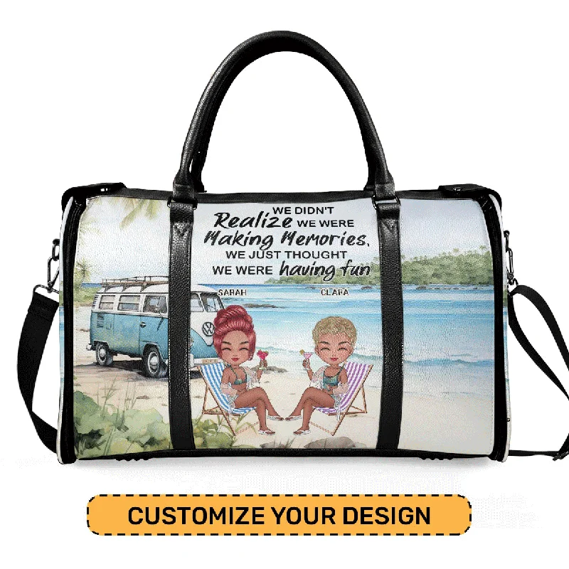 Besties Forever - Personalized Leather Duffle Bag SBDBN65 Elegant Bags, Limited Stock Besties Forever - Personalized Leather Duffle Bag SBDBN65 Elegant Bags, Limited Stock
