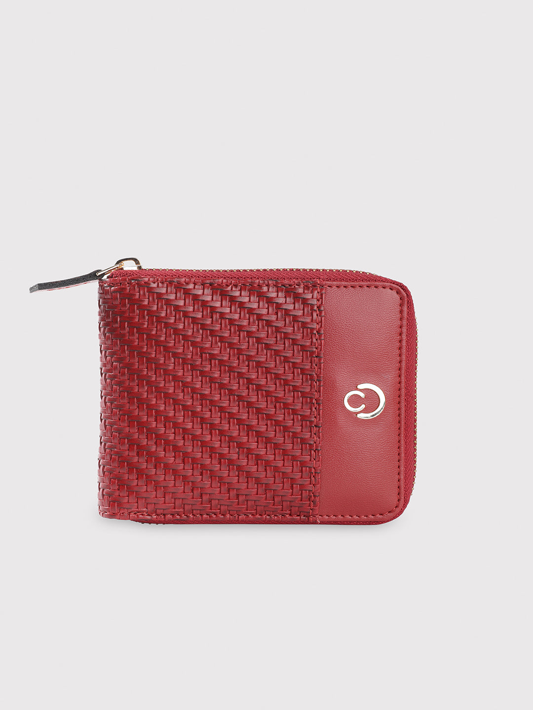 Caprese Emma Wallet Small Zip Around Bordeaux Designer-Inspired Bags, Best Prices