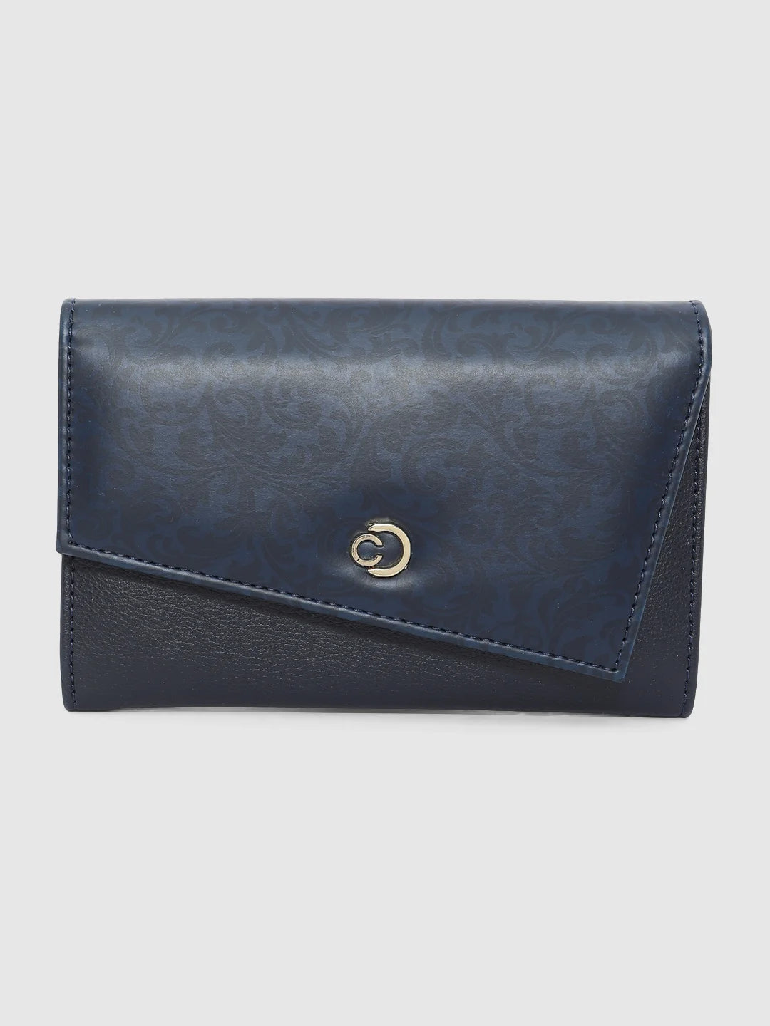 Caprese Helene Flapover Wallet Large Navy Stylish Totes With Special Discounts