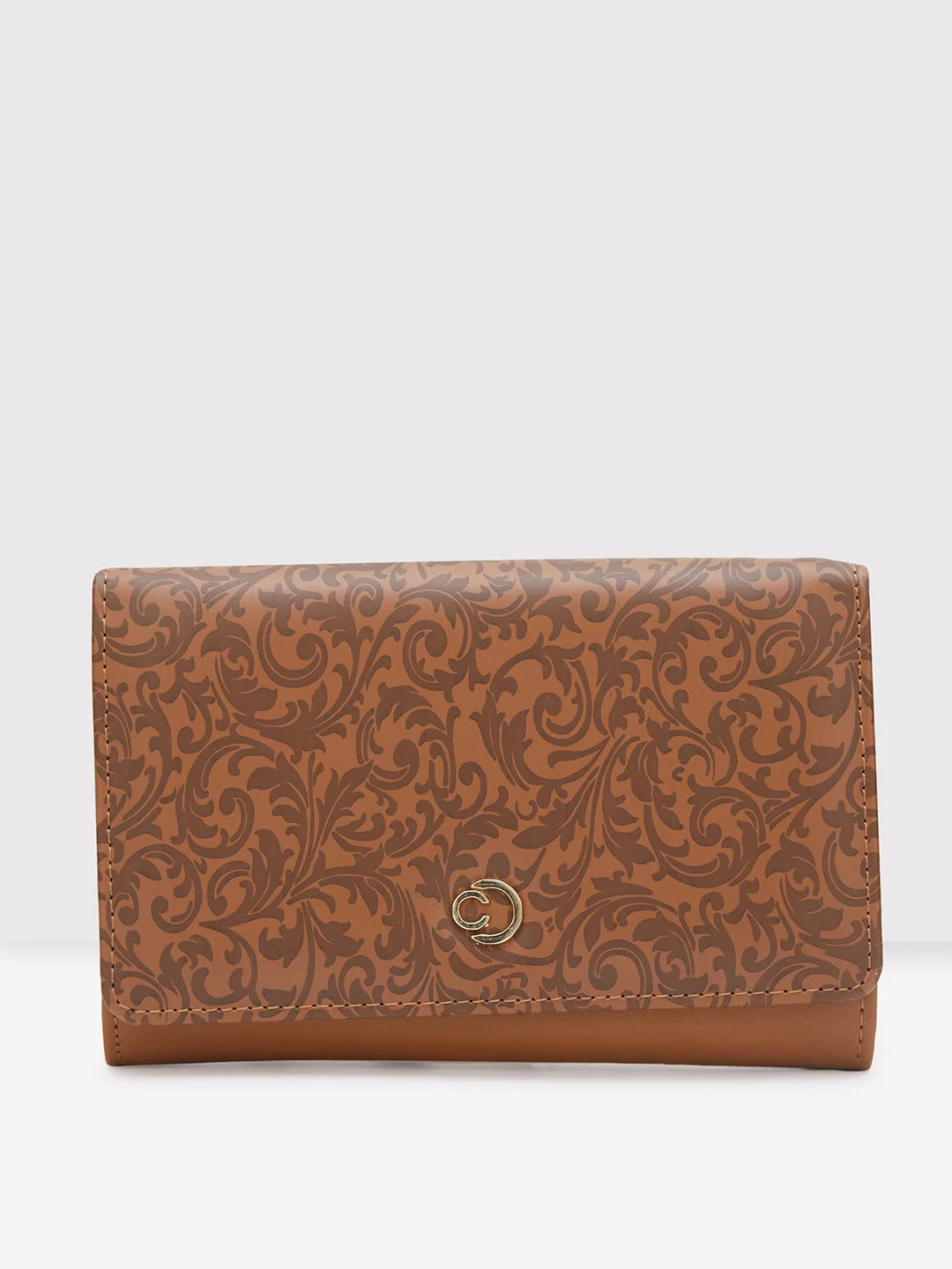 Caprese Helene Flapover Wallet Medium Tan Designer Bags At Low Prices