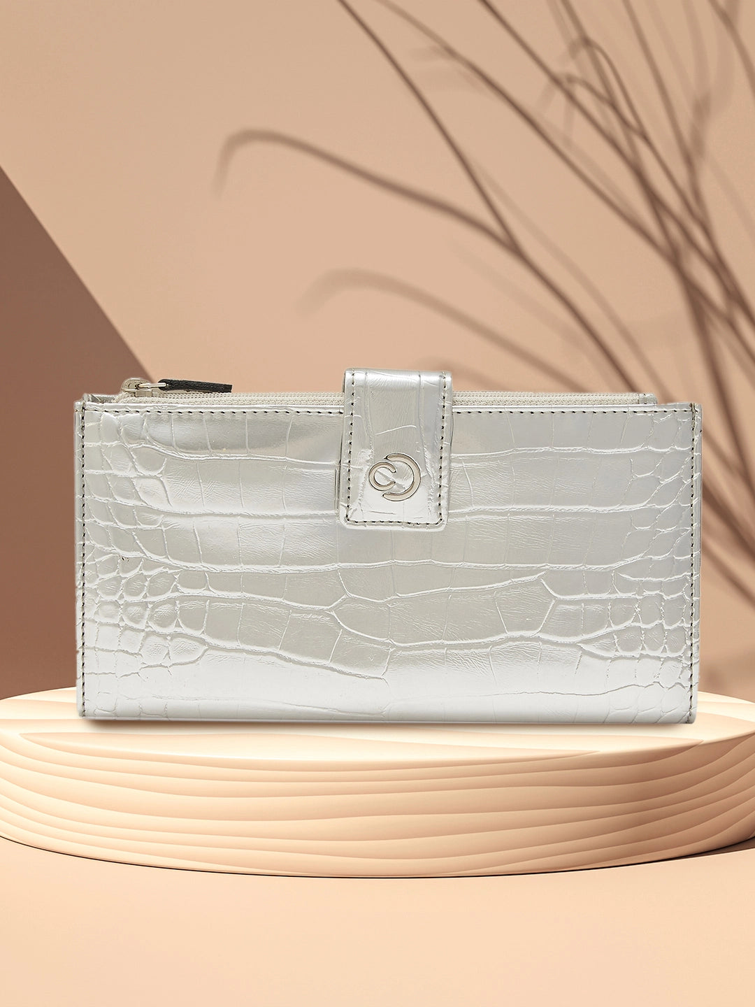 Caprese Kristy Medium Wallet Croco Faux Leather For Women Silver Trendy Purses At Unbeatable Discounts Caprese Kristy Medium Wallet Croco Faux Leather For Women Silver Trendy Purses At Unbeatable Discounts