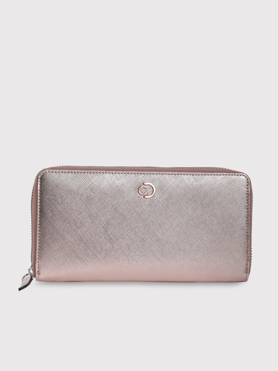 Caprese Mia Wallet Large Zip Around Rose Gold Stylish Handbags At Unbeatable Discounts