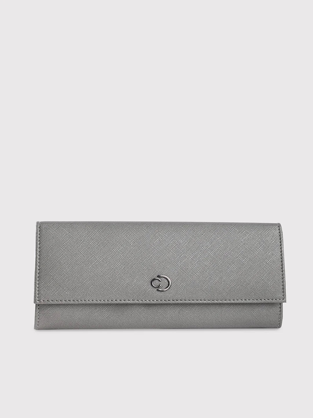 Caprese Mia Wallet Medium Flap Wallet Gunmetal Shoulder Bags, Best Deals Today