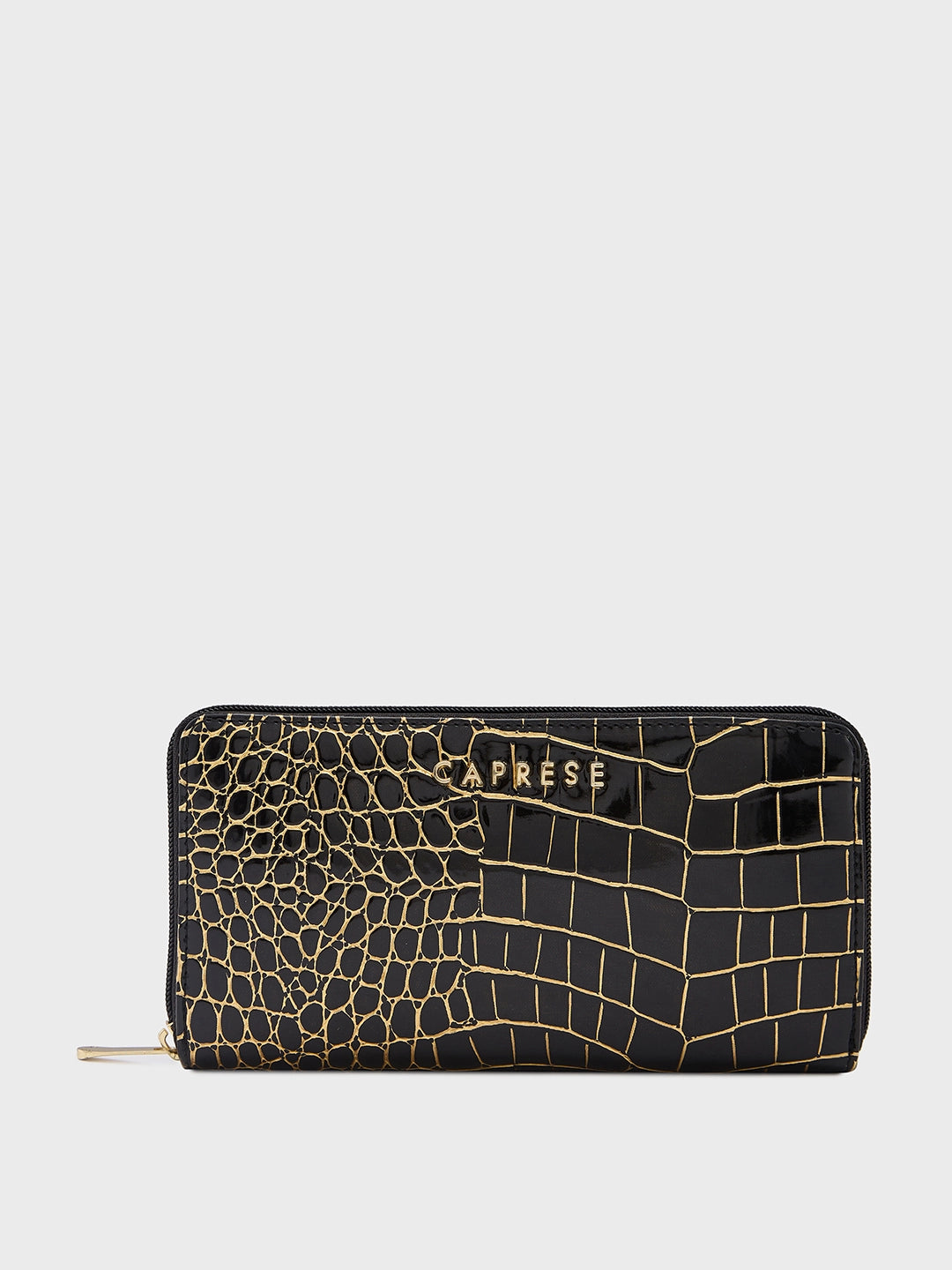 Caprese Miranda Zip Around Wallet Large Black Chic Bags, Shop Now