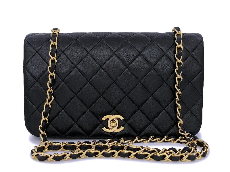 Chanel 1990 Vintage Black Timeless Full Flap Bag 24k GHW Lambskin The Bag Sale You've Been Waiting For Is Here Chanel 1990 Vintage Black Timeless Full Flap Bag 24k GHW Lambskin The Bag Sale You've Been Waiting For Is Here