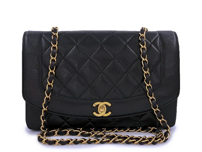Chanel 1991 Vintage Black Classic Medium Diana Flap Bag 24k GHW Lambskin Huge Handbag Markdowns – Update Your Collection Now Chanel 1991 Vintage Black Classic Medium Diana Flap Bag 24k GHW Lambskin Huge Handbag Markdowns – Update Your Collection Now