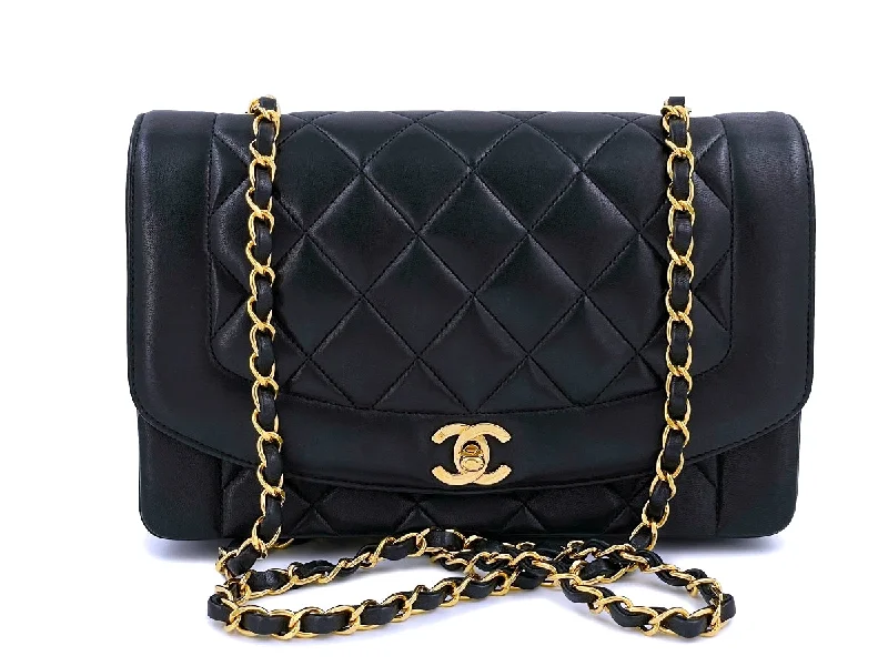 Chanel 1992 Vintage Black Medium Diana Flap Bag 24k GHW Lambskin Upgrade Your Look With Our Exclusive Bag Deals Chanel 1992 Vintage Black Medium Diana Flap Bag 24k GHW Lambskin Upgrade Your Look With Our Exclusive Bag Deals