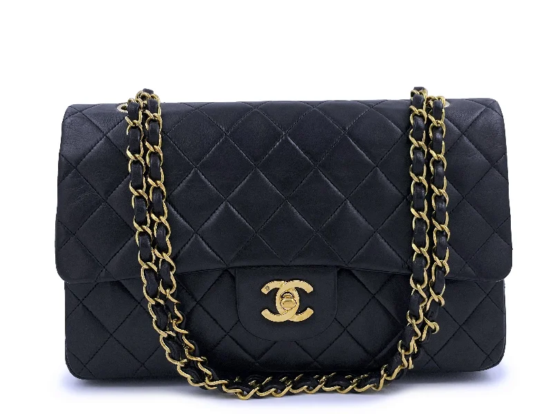 Chanel 1994 Vintage Black Medium Classic Double Flap Bag 24k GHW Lambskin Iconic Handbags At Budget-Friendly Prices Chanel 1994 Vintage Black Medium Classic Double Flap Bag 24k GHW Lambskin Iconic Handbags At Budget-Friendly Prices