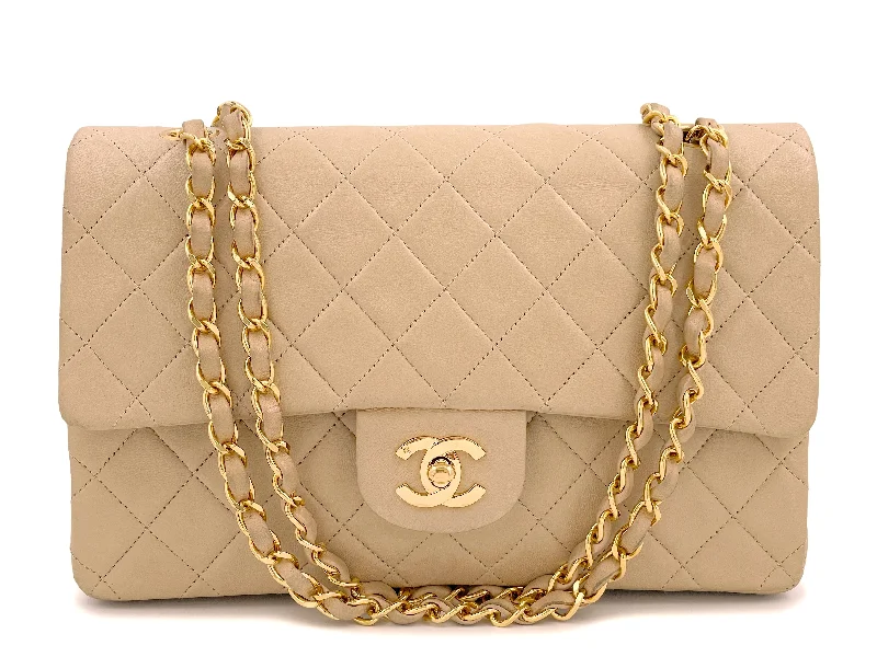 Chanel 1996 Vintage Beige Medium Classic Double Flap Bag 24k GHW Classic Bags, Exclusive Deals Chanel 1996 Vintage Beige Medium Classic Double Flap Bag 24k GHW Classic Bags, Exclusive Deals