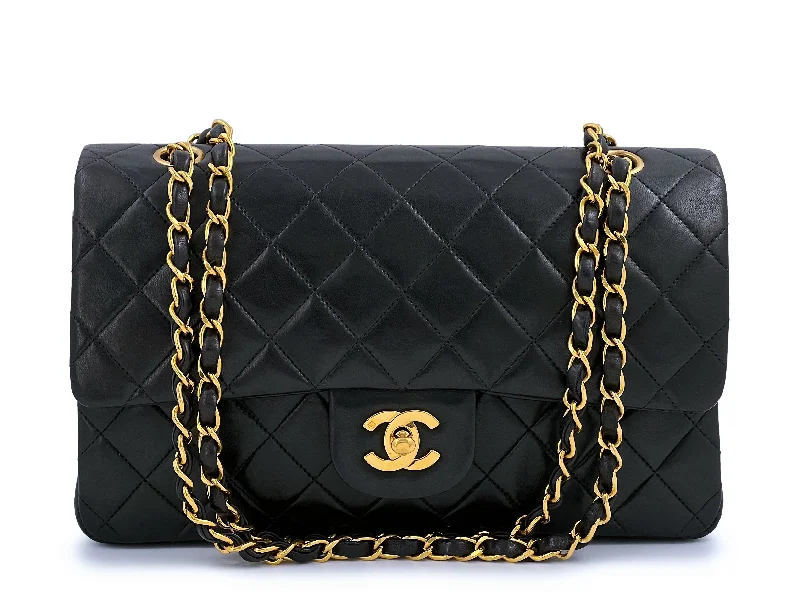 Chanel 1996 Vintage Black Medium Classic Double Flap Bag 24k GHW Lambskin Statement Bags With Exclusive Savings Chanel 1996 Vintage Black Medium Classic Double Flap Bag 24k GHW Lambskin Statement Bags With Exclusive Savings