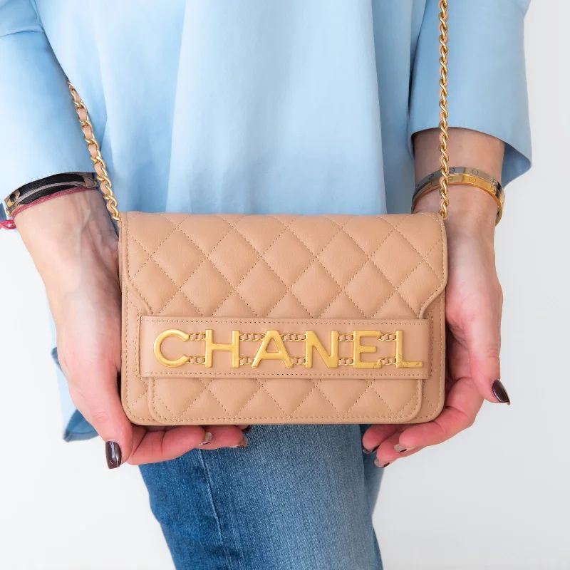 Chanel Beige Chain Wallet On Chain Bag Premium Handbags With A Touch Of Elegance