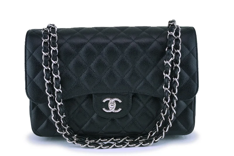 Chanel Black Caviar Jumbo Classic Double Flap Bag SHW Limited-Stock Bag Clearance – Hurry Chanel Black Caviar Jumbo Classic Double Flap Bag SHW Limited-Stock Bag Clearance – Hurry