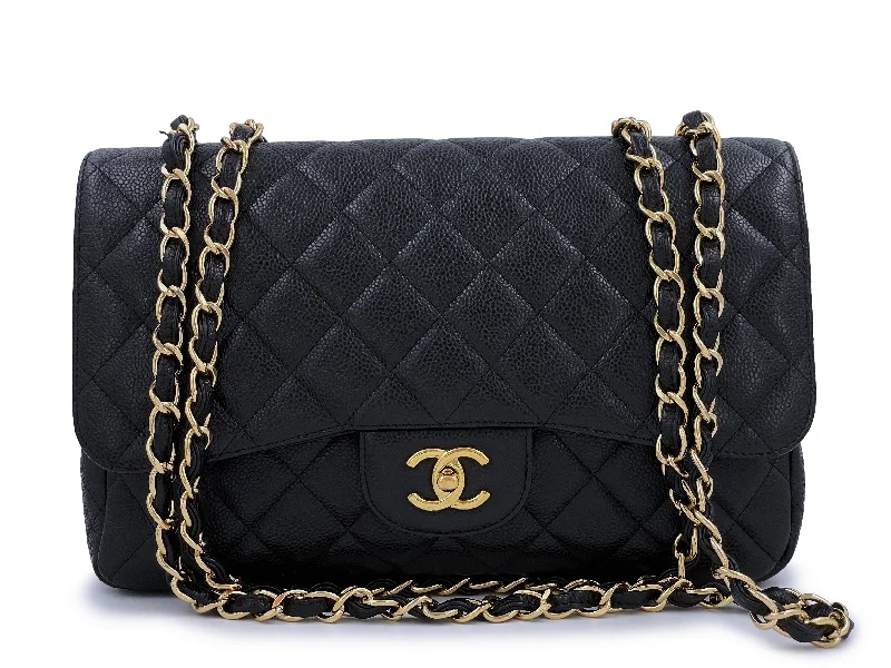 Chanel Black Caviar Jumbo Classic Flap Bag GHW Single Elegant Bags, Limited Stock Available