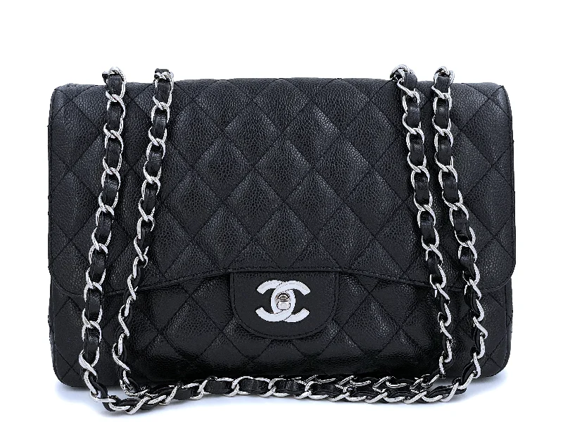 Chanel Black Caviar Jumbo Classic Flap Bag SHW Affordable Elegance, Grab Yours Now