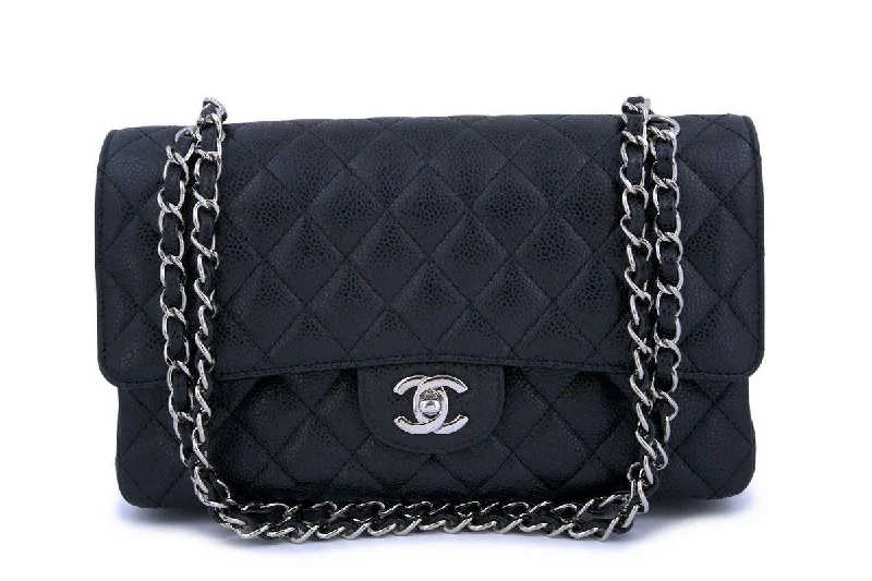 Chanel Black Caviar Medium Classic Double Flap Bag SHW Trendy Purses At Exclusive Promotional Rates Chanel Black Caviar Medium Classic Double Flap Bag SHW Trendy Purses At Exclusive Promotional Rates