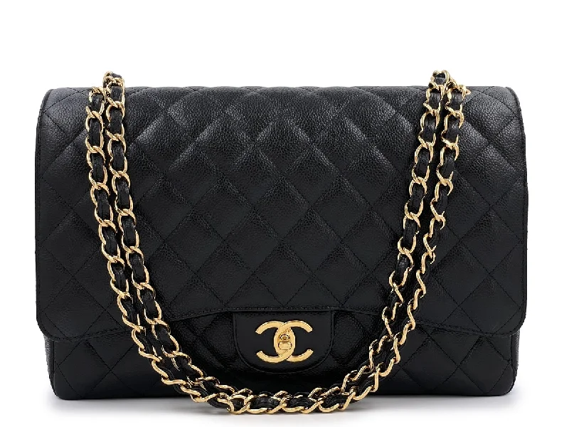 Chanel Caviar Maxi Classic Double Flap Bag Black GHW Sleek And Stylish Handbags At Lower Prices Chanel Caviar Maxi Classic Double Flap Bag Black GHW Sleek And Stylish Handbags At Lower Prices