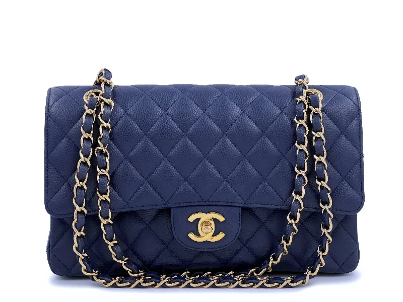 Chanel Navy Blue Caviar Medium Classic Double Flap Bag GHW Everyday Handbags At Wallet-Friendly Rates Chanel Navy Blue Caviar Medium Classic Double Flap Bag GHW Everyday Handbags At Wallet-Friendly Rates