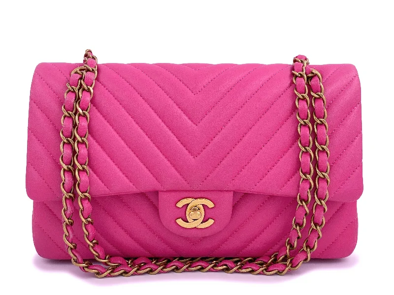 Chanel Pink Chevron Classic Double Flap Bag GHW Lambskin Stylish Bags, Unbeatable Prices Chanel Pink Chevron Classic Double Flap Bag GHW Lambskin Stylish Bags, Unbeatable Prices