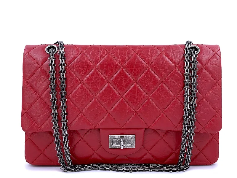 Chanel Red Reissue Classic Double Flap Bag 227 Large Jumbo 2.55 RHW Unmissable Deals On High-Quality Designer Bags Chanel Red Reissue Classic Double Flap Bag 227 Large Jumbo 2.55 RHW Unmissable Deals On High-Quality Designer Bags