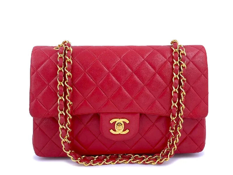 Chanel Vintage 1989 Red Medium Classic Flap Bag 24k GHW Affordable Luxury With Top-Quality Handbags Chanel Vintage 1989 Red Medium Classic Flap Bag 24k GHW Affordable Luxury With Top-Quality Handbags