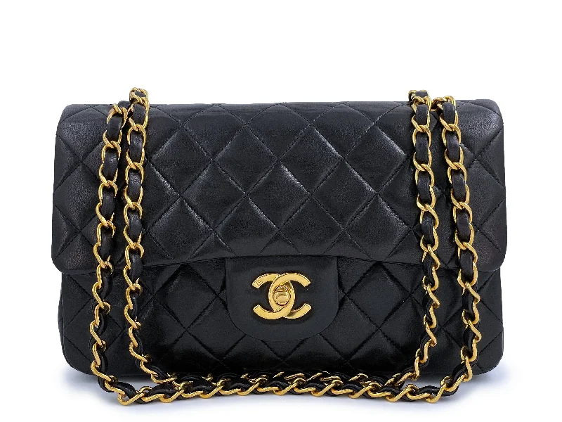 Chanel Vintage 1995 Small Classic Double Flap Bag 24k GHW Black Lambskin Trendy & Timeless Bags, Now On Sale Chanel Vintage 1995 Small Classic Double Flap Bag 24k GHW Black Lambskin Trendy & Timeless Bags, Now On Sale