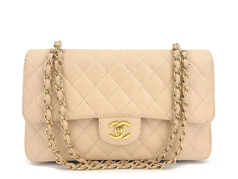Chanel Vintage Beige Caviar Medium Classic Double Flap Bag 24k GHW Trendy And Timeless Handbags Now On Sale Chanel Vintage Beige Caviar Medium Classic Double Flap Bag 24k GHW Trendy And Timeless Handbags Now On Sale
