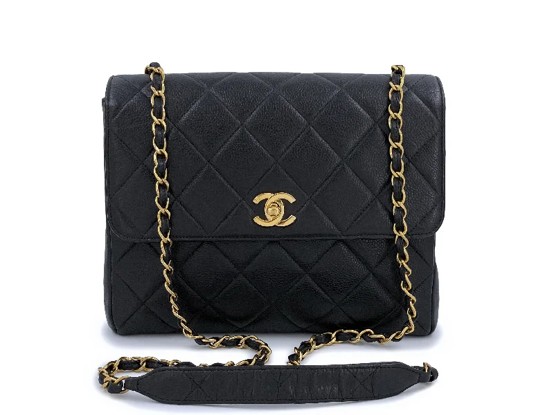 Chanel Vintage Caviar Medium Crossbody Flap Bag Black Square 24k GHW Stylish Totes, Special Discounts Chanel Vintage Caviar Medium Crossbody Flap Bag Black Square 24k GHW Stylish Totes, Special Discounts