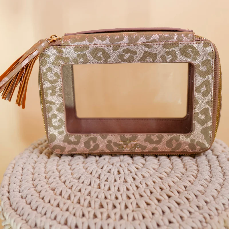 Hollis | Clear Toiletry Bag in Leopard The Perfect Bag Sale Is Here