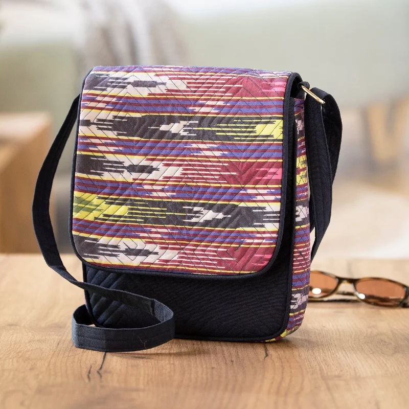Colorful Ikat Messenger Bag with Adjustable Strap - Colorful Glee Shoulder Bags, Crossbody Bags, And More On Sale Colorful Ikat Messenger Bag with Adjustable Strap - Colorful Glee Shoulder Bags, Crossbody Bags, And More On Sale