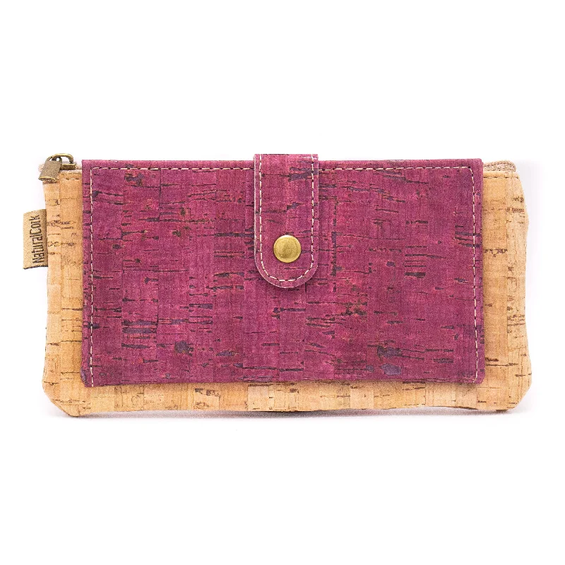 Red wine cork Slim snap wallet BAG-2052-A Stylish And Durable Handbags At Great Value
