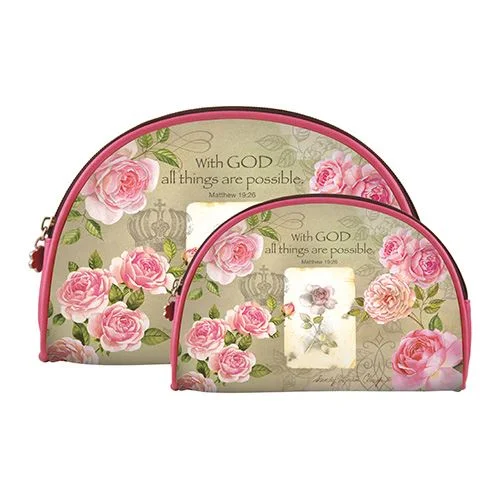WITH GOD ROSES COSMETIC DUO Stylish Totes, Special Discounts